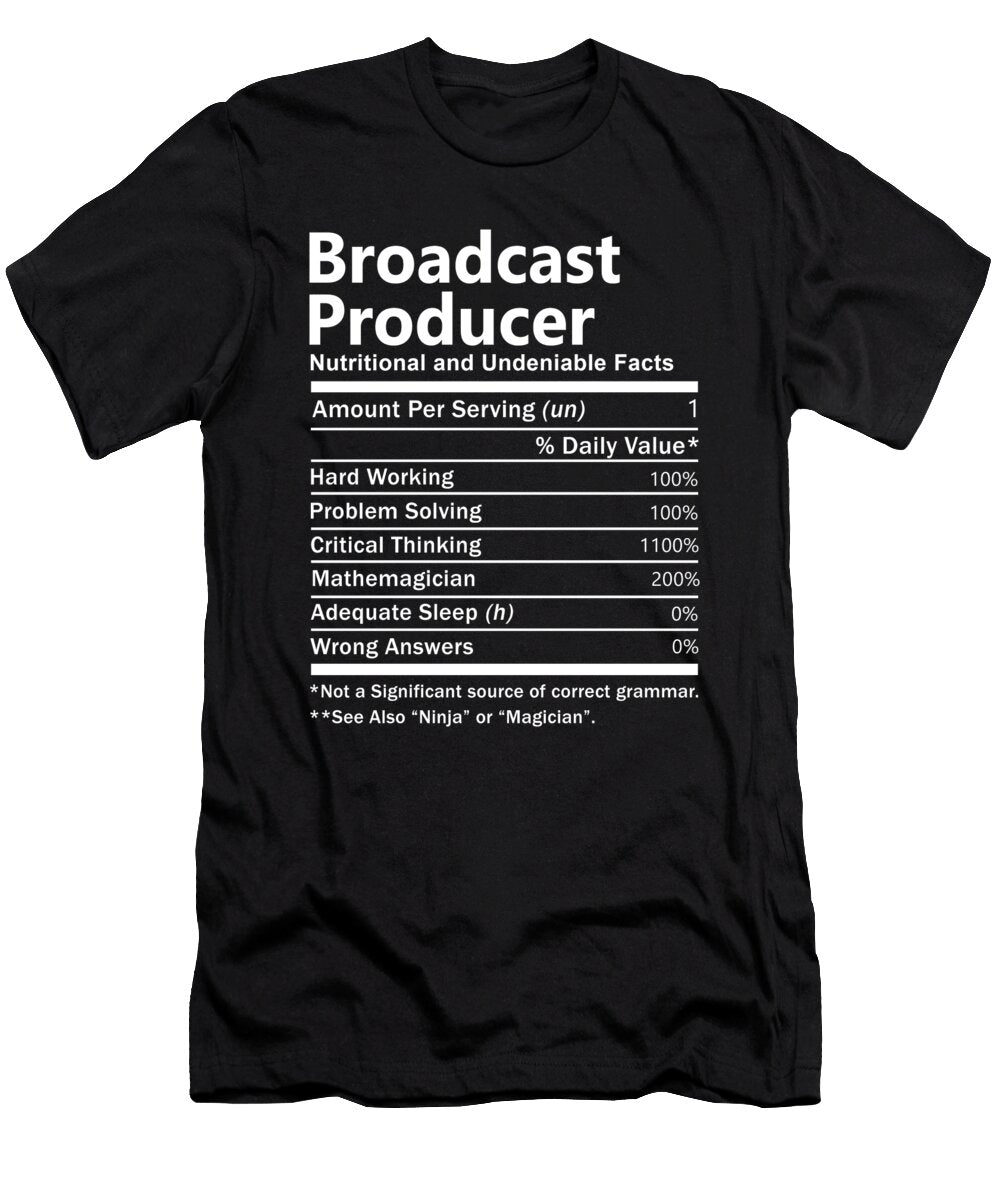 Broadcast Producer Nutrition Factors Gift Item Shi Hu Kang T-Shirt