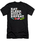 Builders Toy I Blocks Bricks I Eat Sleep Build Repeat Maximus Designs T-Shirt