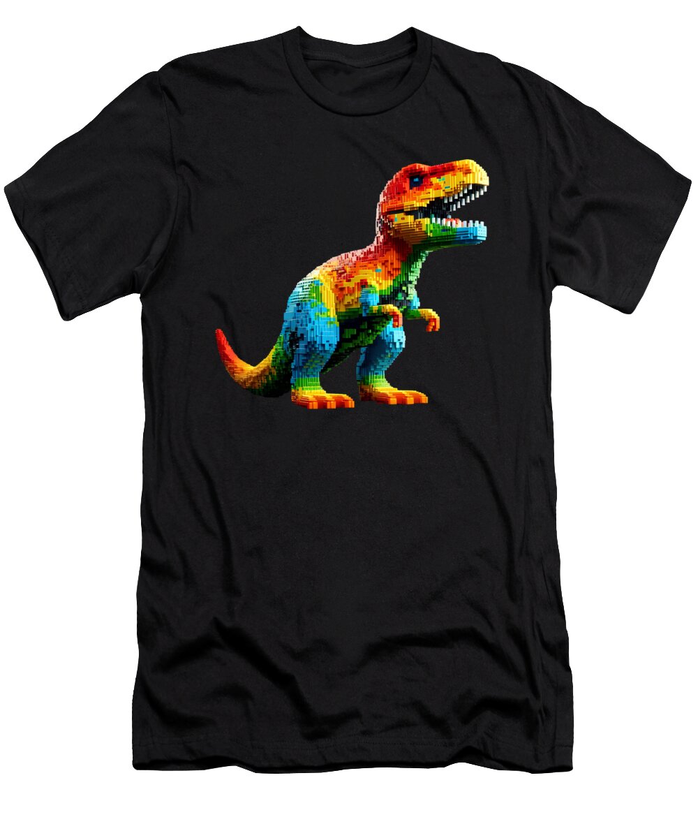 Building Bricks Dinosaur Master Builder Blocks Play Toys Job T-Shirt