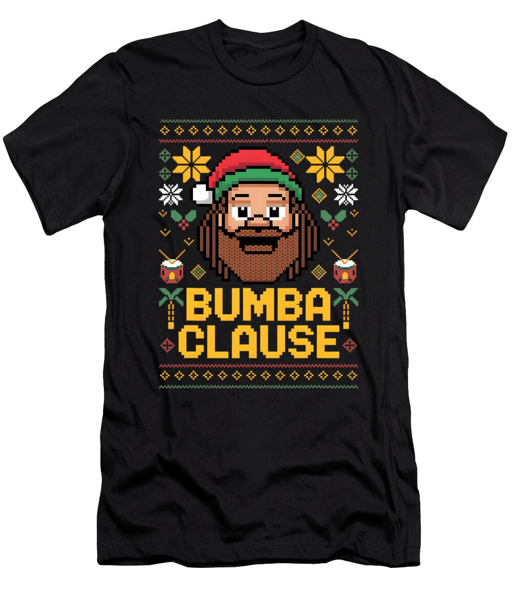 Bumba Clause Rasta Santa Funny Reggae Jamaican Studi Alex T-Shirt