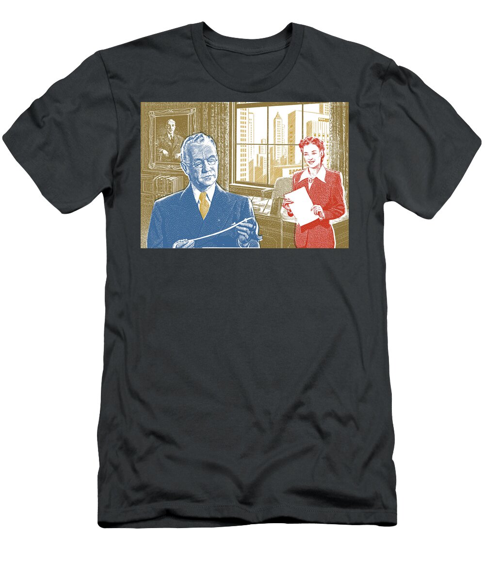 Businessman and Businesswoman Csa Images T-Shirt