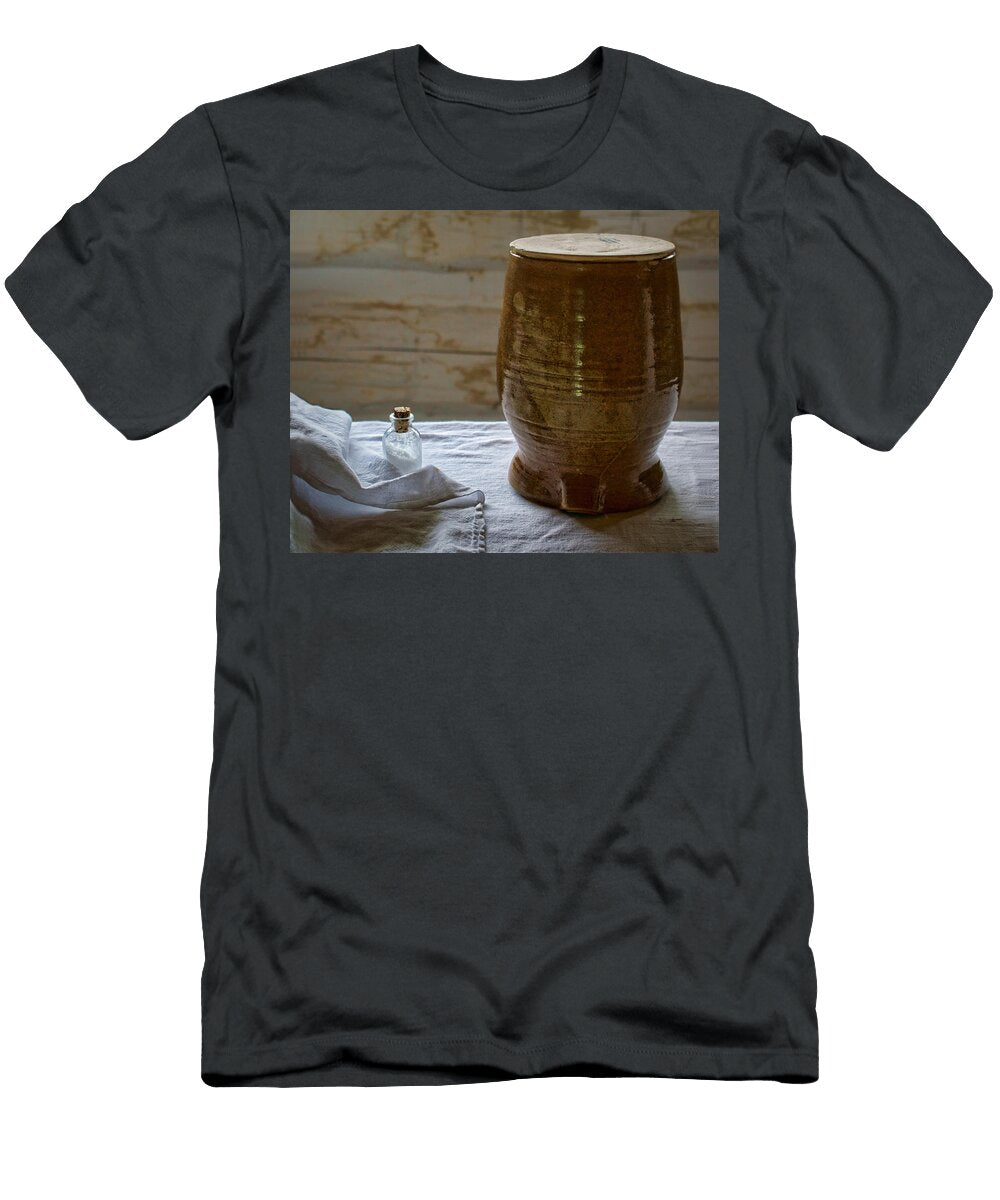 Butter Makers Crock and Salt Nikolyn Mcdonald T-Shirt
