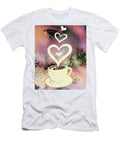 Caffe Latte Warm Delicious Coffee Cup with Sweet Hearts Watercolor I Irina Sztukowski T-Shirt