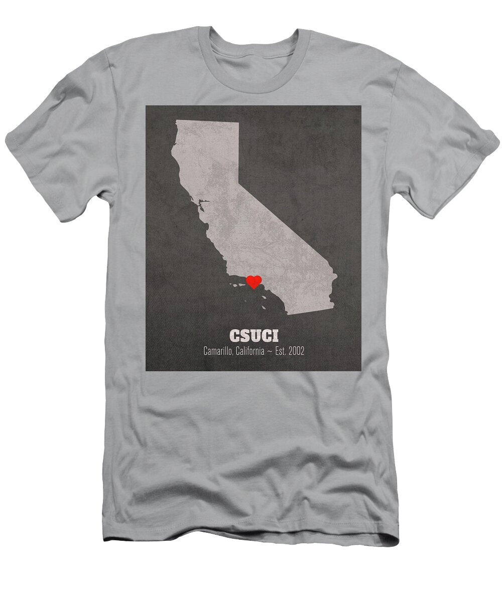 California State University Channel Islands Camarillo California Founded Date Heart Map Design Turnpike T-Shirt