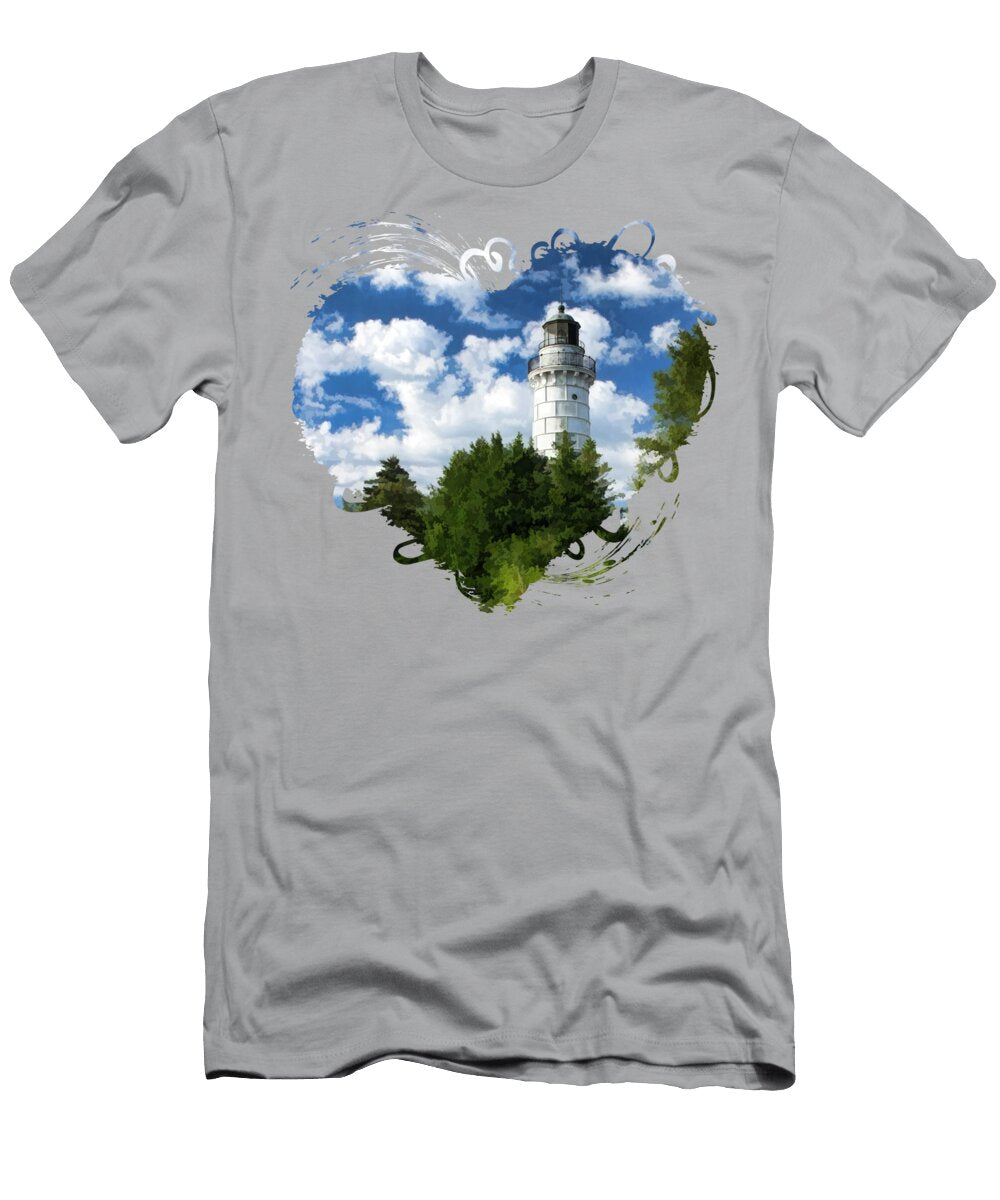 Cana Island Lighthouse Cloudscape in Door County Christopher Arndt T-Shirt