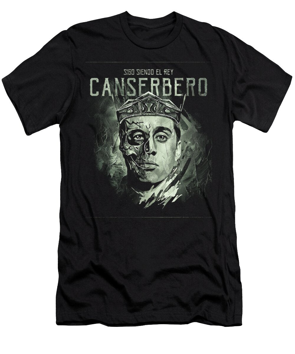 Canserbero with Half Skull Portrait Doris Watkins T-Shirt