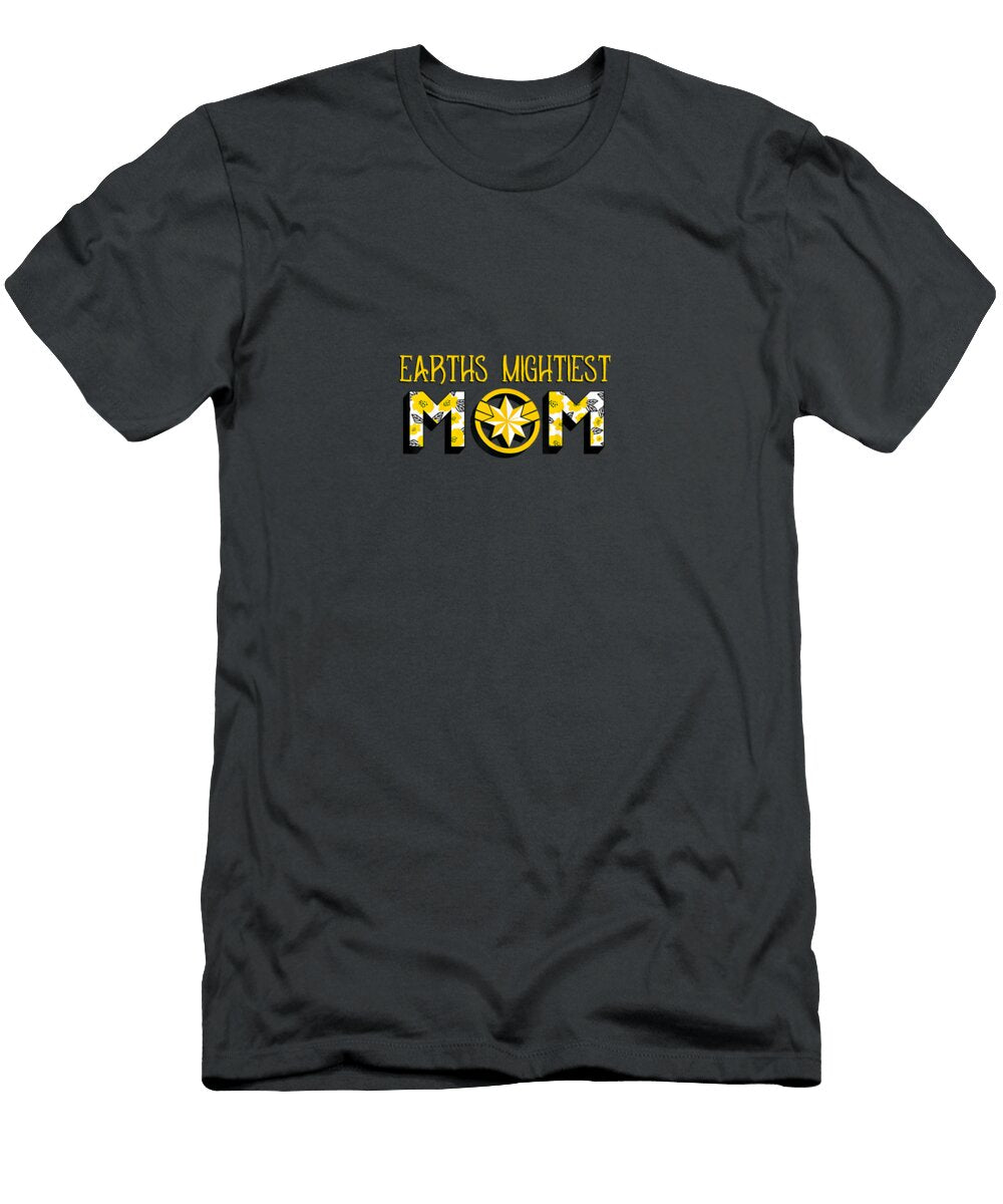 Captain Marvel Mothers Day Earths Mightiest Mom Earth Day Numan1amora T-Shirt