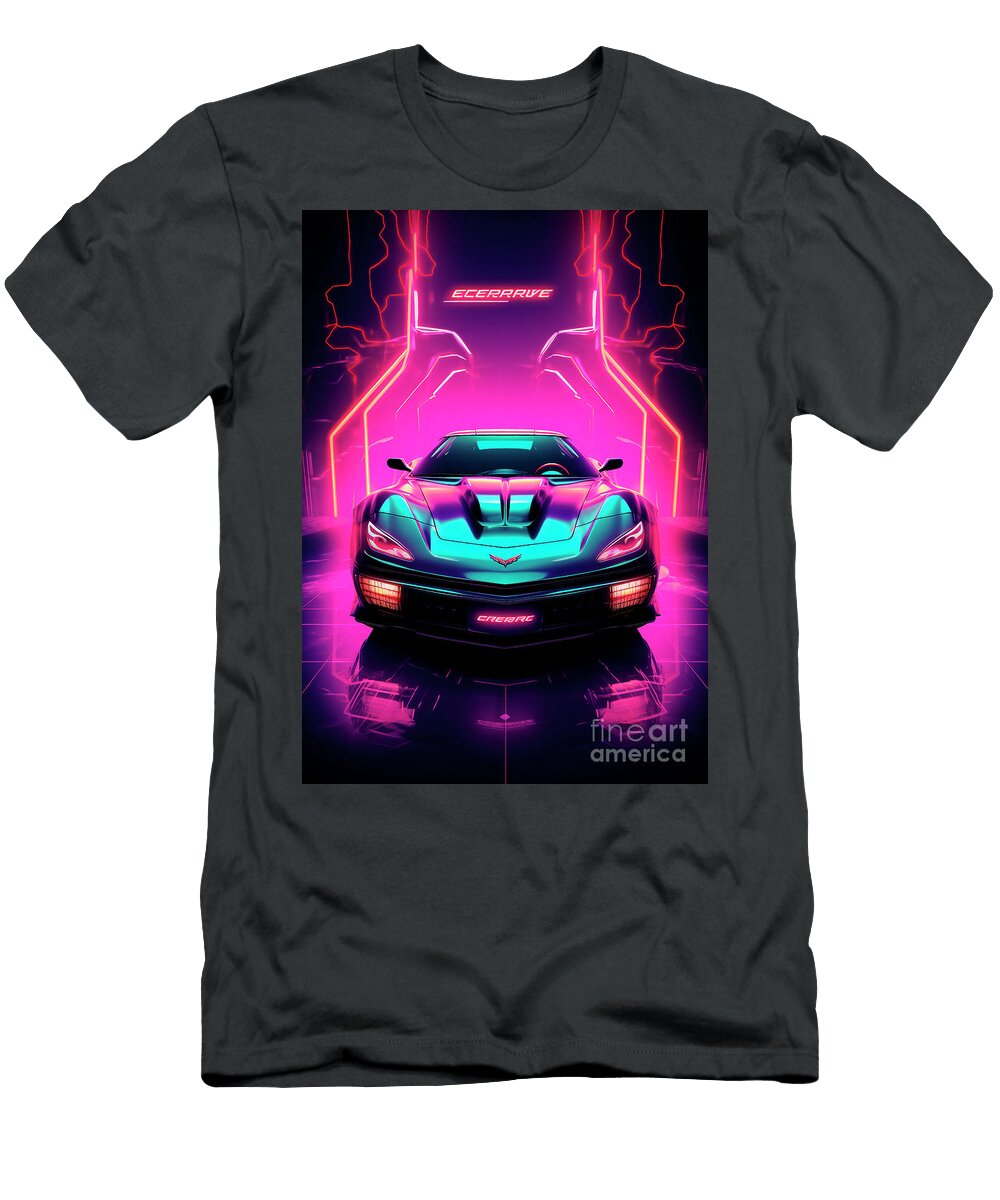 Car 062 Chevrolet Corvette Retro Revival Rides Clark Leffler T-Shirt