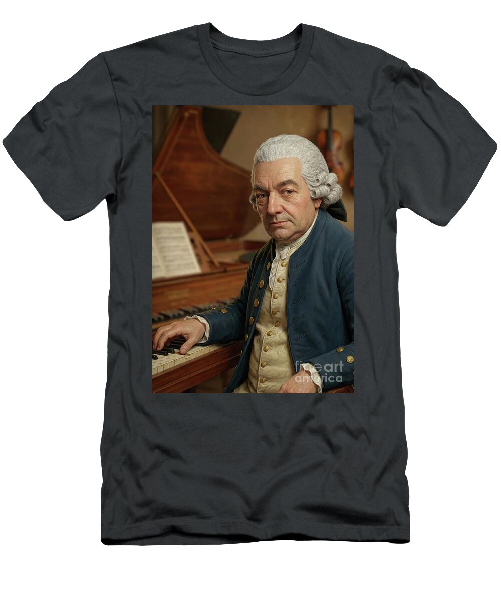 Carl Philipp Emanuel Bach the Berlin Bach Classical Portrait Gianpiero Lauretta T-Shirt