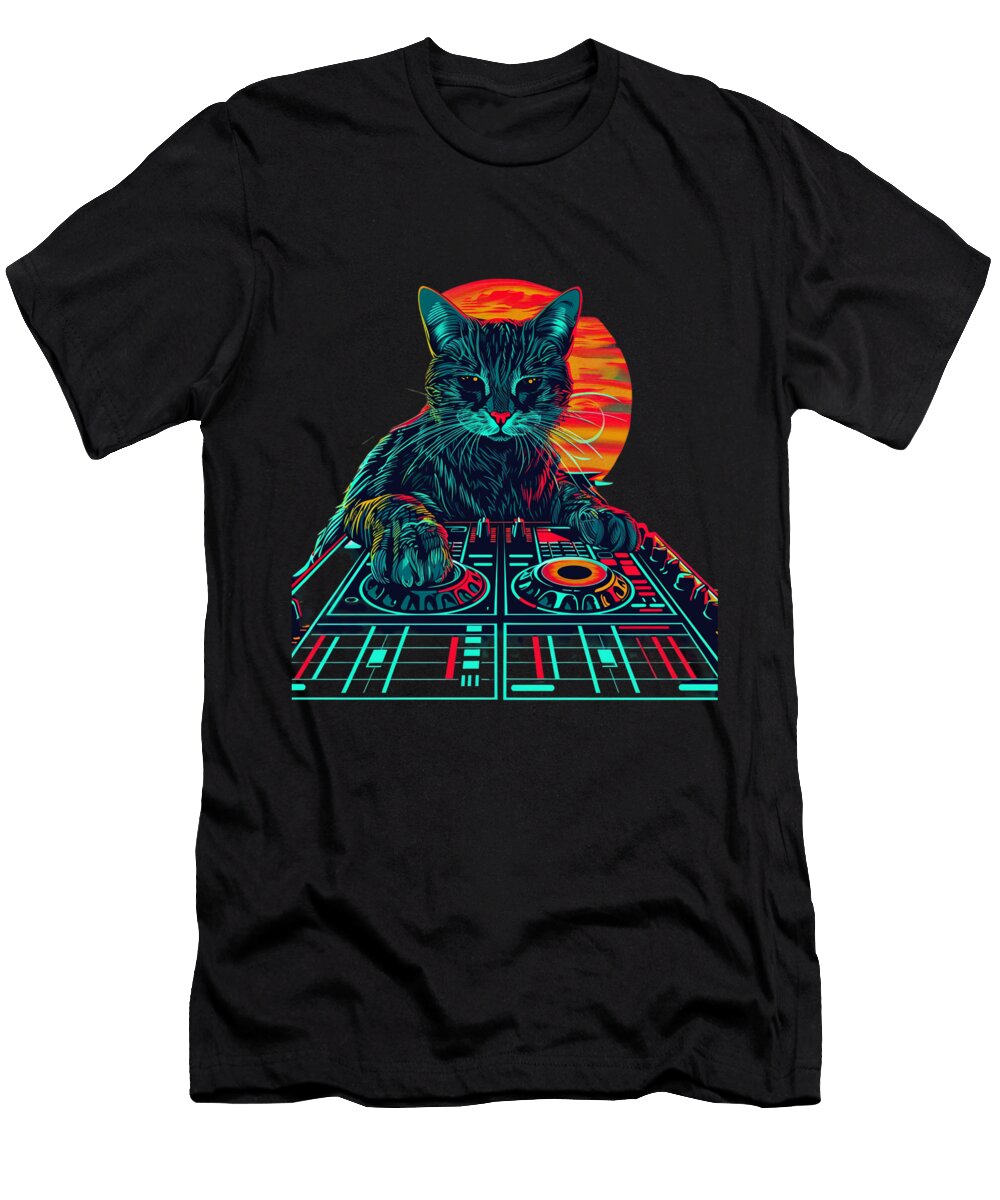 Cat DJ Abyssinian Anthems Cecils Willis T-Shirt