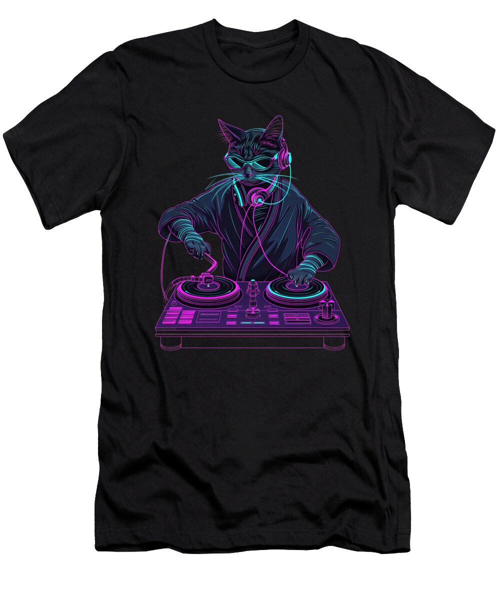 Cat DJ Dance and Drowse Cecils Willis T-Shirt