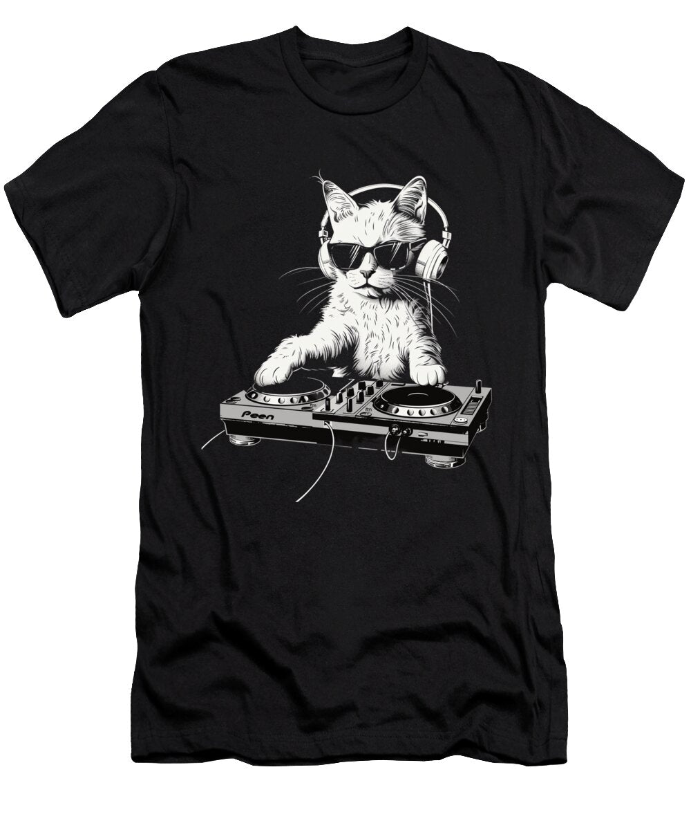 Cat DJ Furry Beat Maker Rush T-Shirt