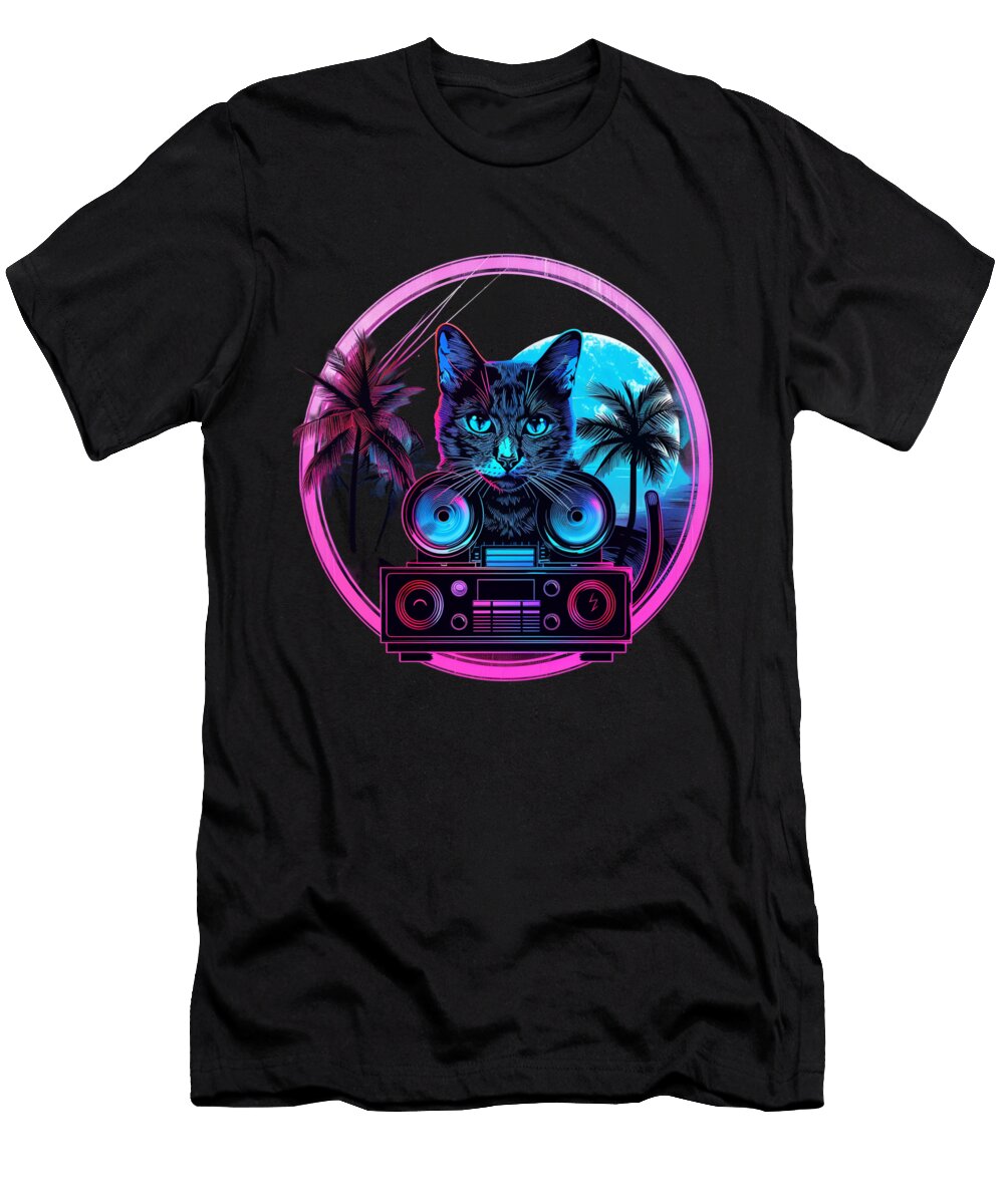 Cat DJ Harmonic Hums Cecils Willis T-Shirt