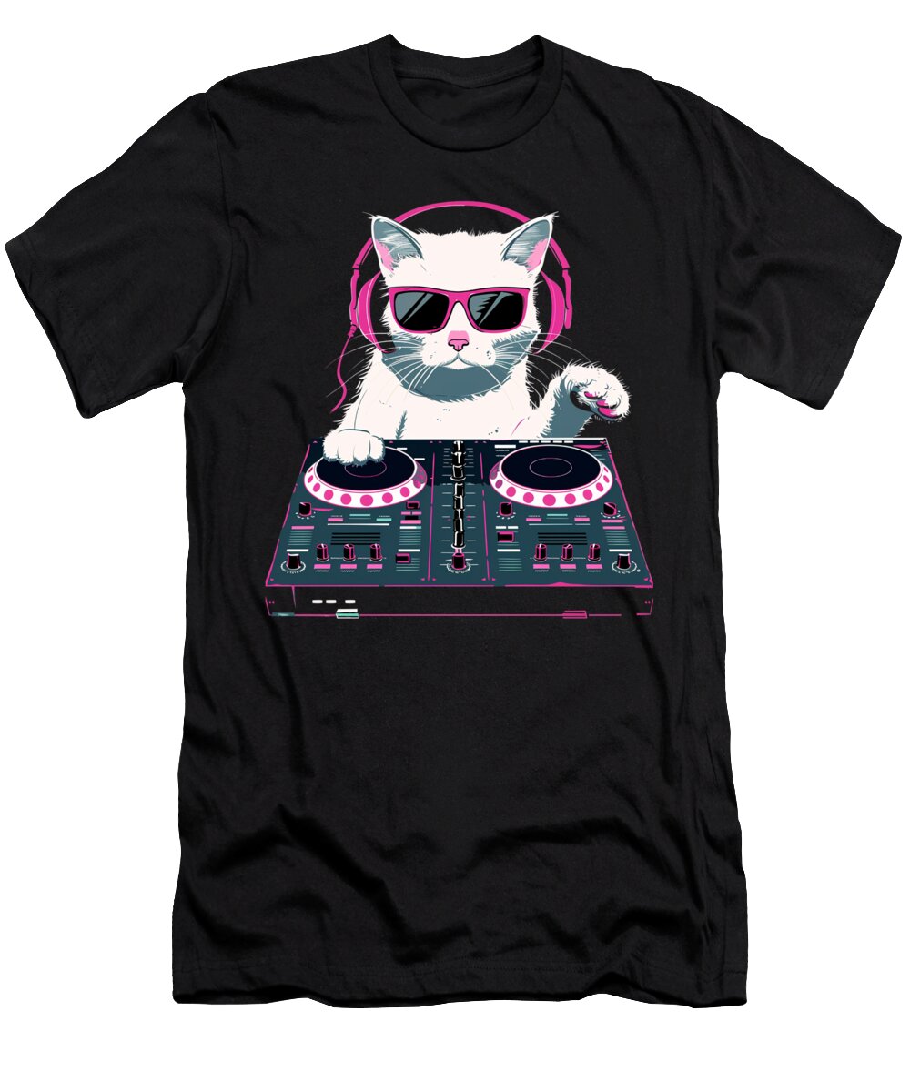 Cat DJ Sonic Siamese Cecils Willis T-Shirt