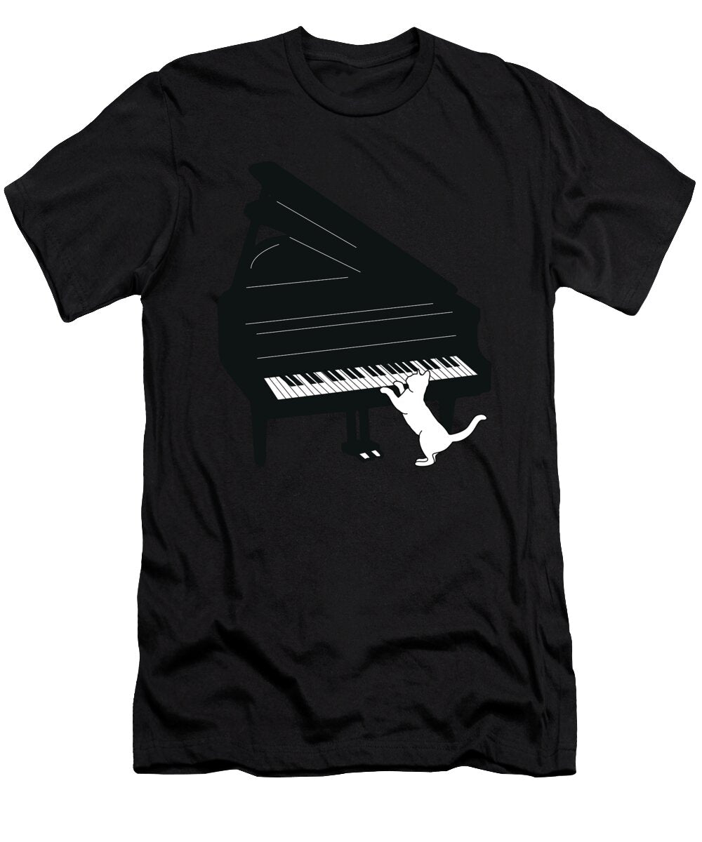 Cat Playing Piano Funny Cat Cute Cat Pet Owner Shirtom T-Shirt