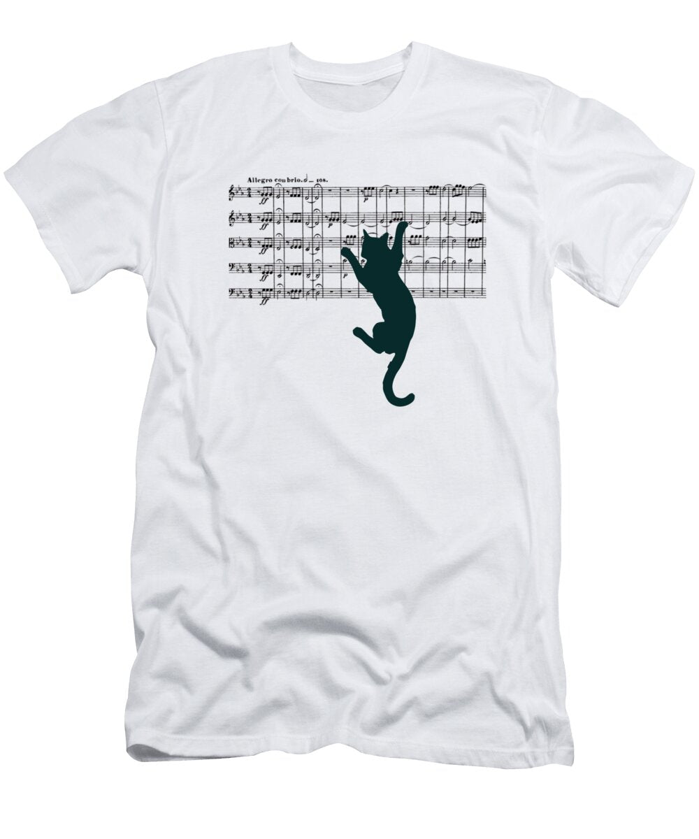 Cat with Beethoven Sheet Music Noplanb T-Shirt