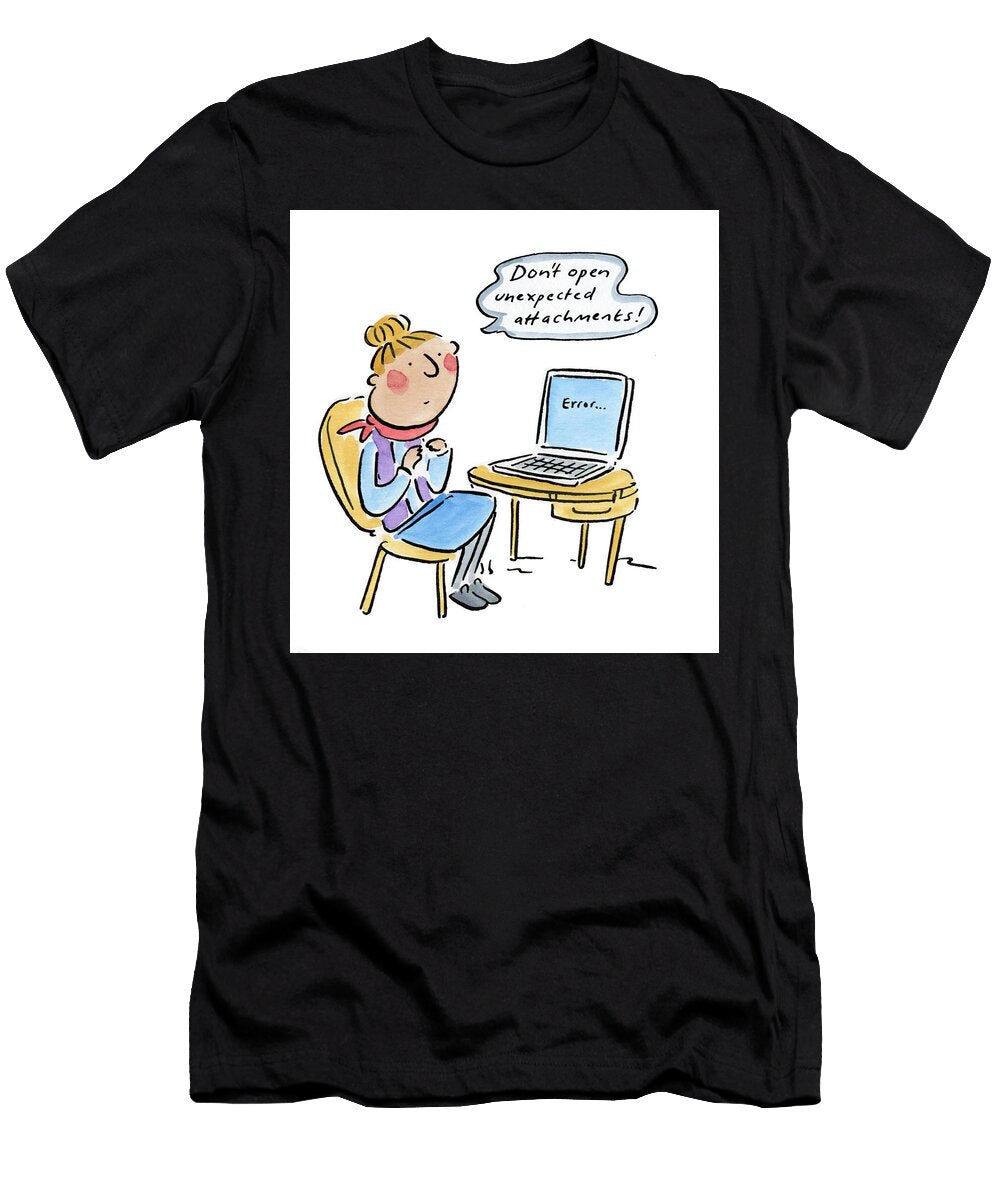 Cautious Computer User Rosie Brooks T-Shirt
