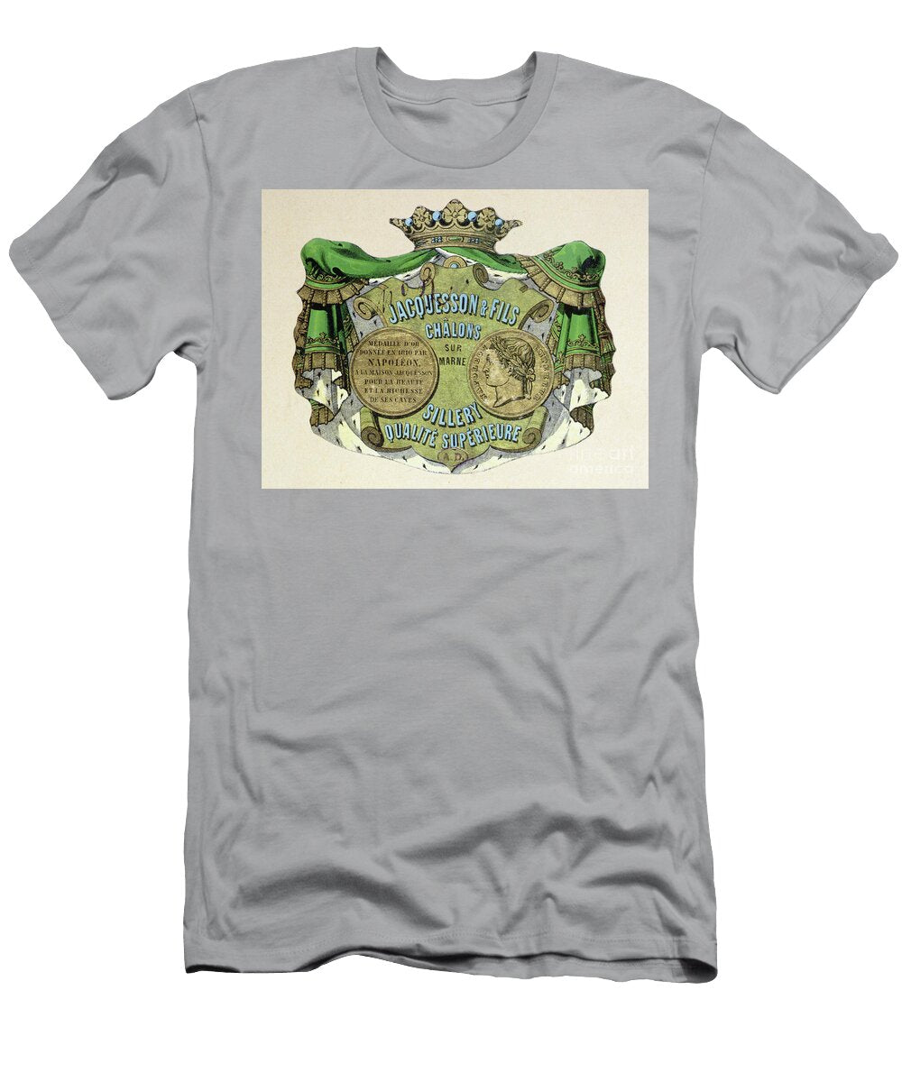 Champagne Label for Jacquesson and Fils Champagne Sillery Marque French School T-Shirt