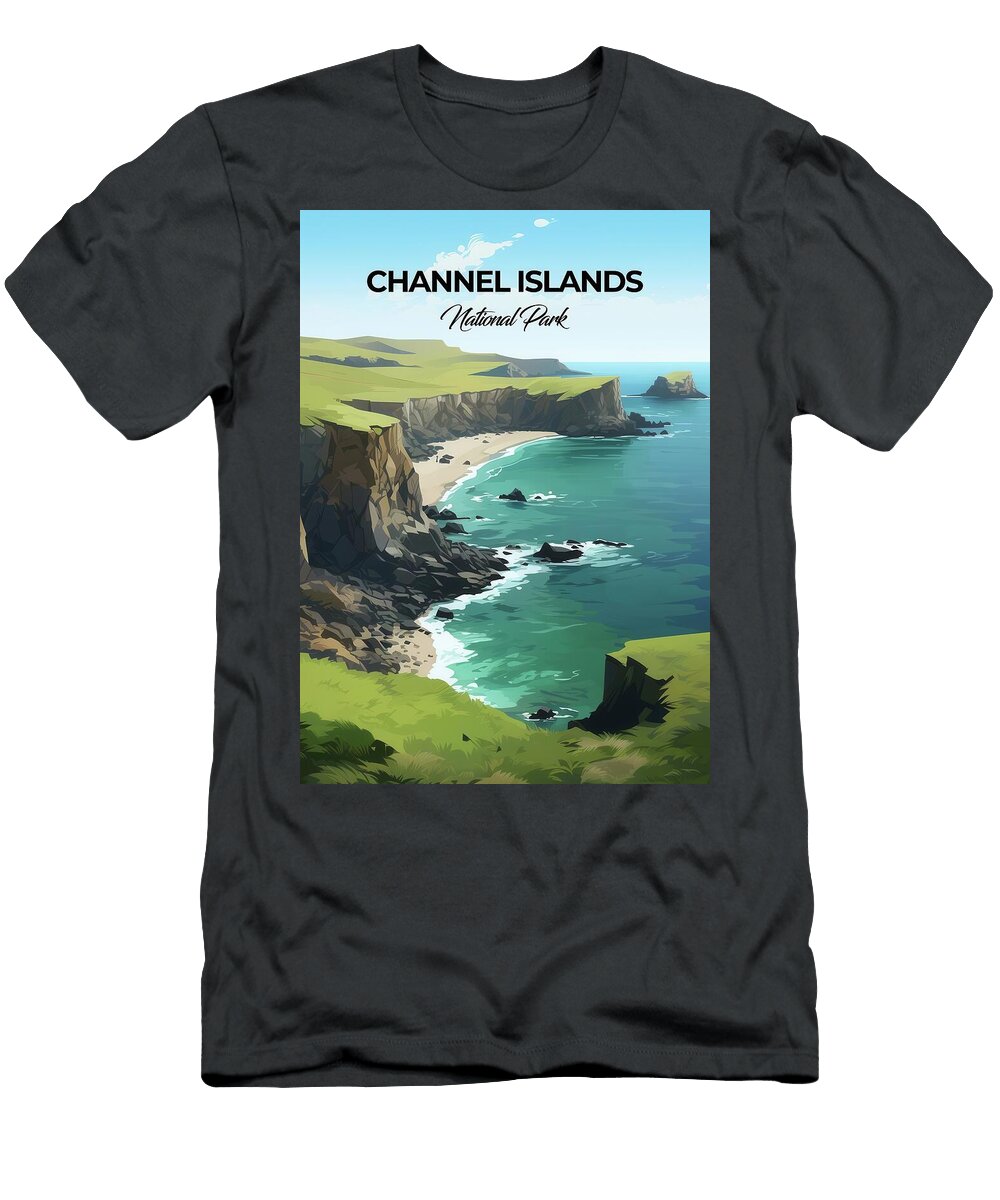 Channel Islands Coastal Vista Channel Islands Park Travel Poster Art Print T-Shirt