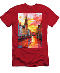 Charming European Cityscape Canal and Historic Buildings At Sunset Clark Leffler T-Shirt