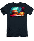Cheeseburger Delight Fresh Toppings Golden Fries and Vibrant Appeal Olfactoart Studio T-Shirt