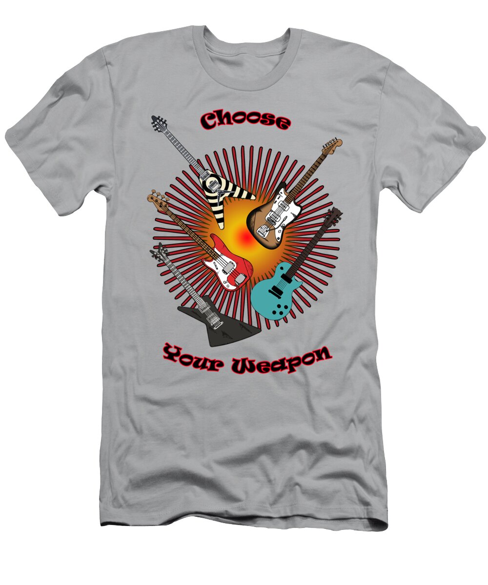 Choose Your Weapon Guitar Art Greg Edwards T-Shirt