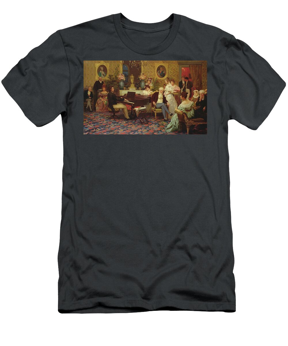Chopin Playing the Piano in Prince Radziwills Salon Hendrik Siemiradzki T-Shirt
