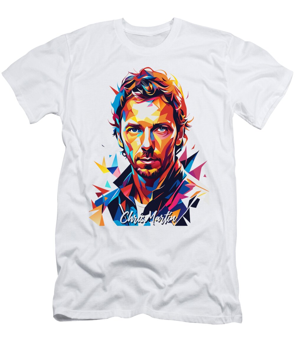 Chris Martin Coldplay 1 in Wpap Pop Art Vectorart Nesia T-Shirt