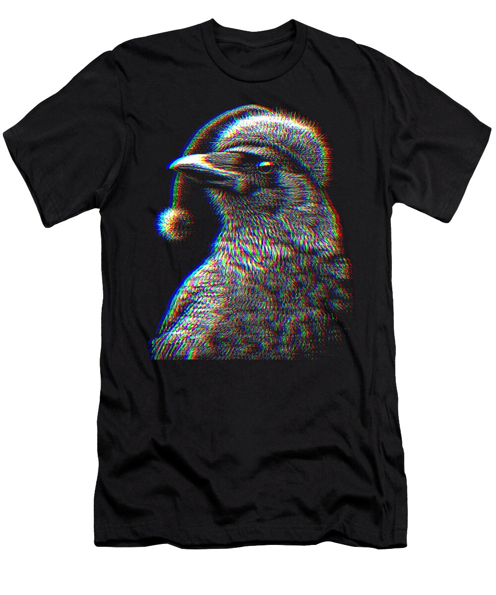 Christmas Crow for Music Festivals Ravers Edm Zyneu Gangd T-Shirt