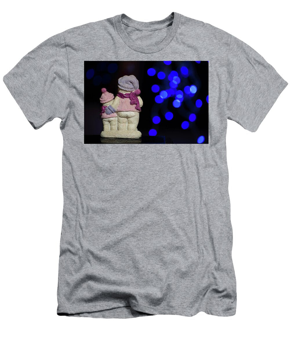 Christmas Figurine Toys on Colorful Bokeh Background Ognian Setchanov T-Shirt