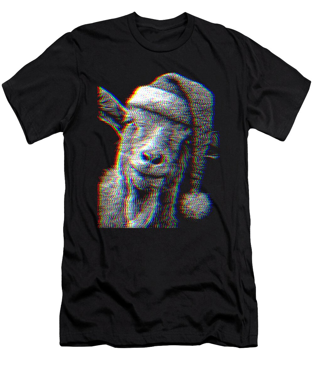 Christmas Goat for Music Festivals Ravers Edm Zyneu Gangd T-Shirt