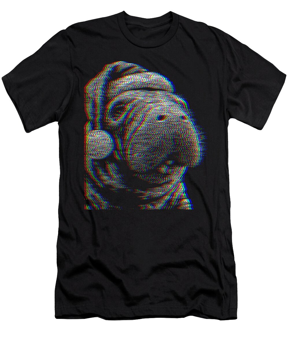 Christmas Manatee for Music Festivals Ravers Edm Zyneu Gangd T-Shirt