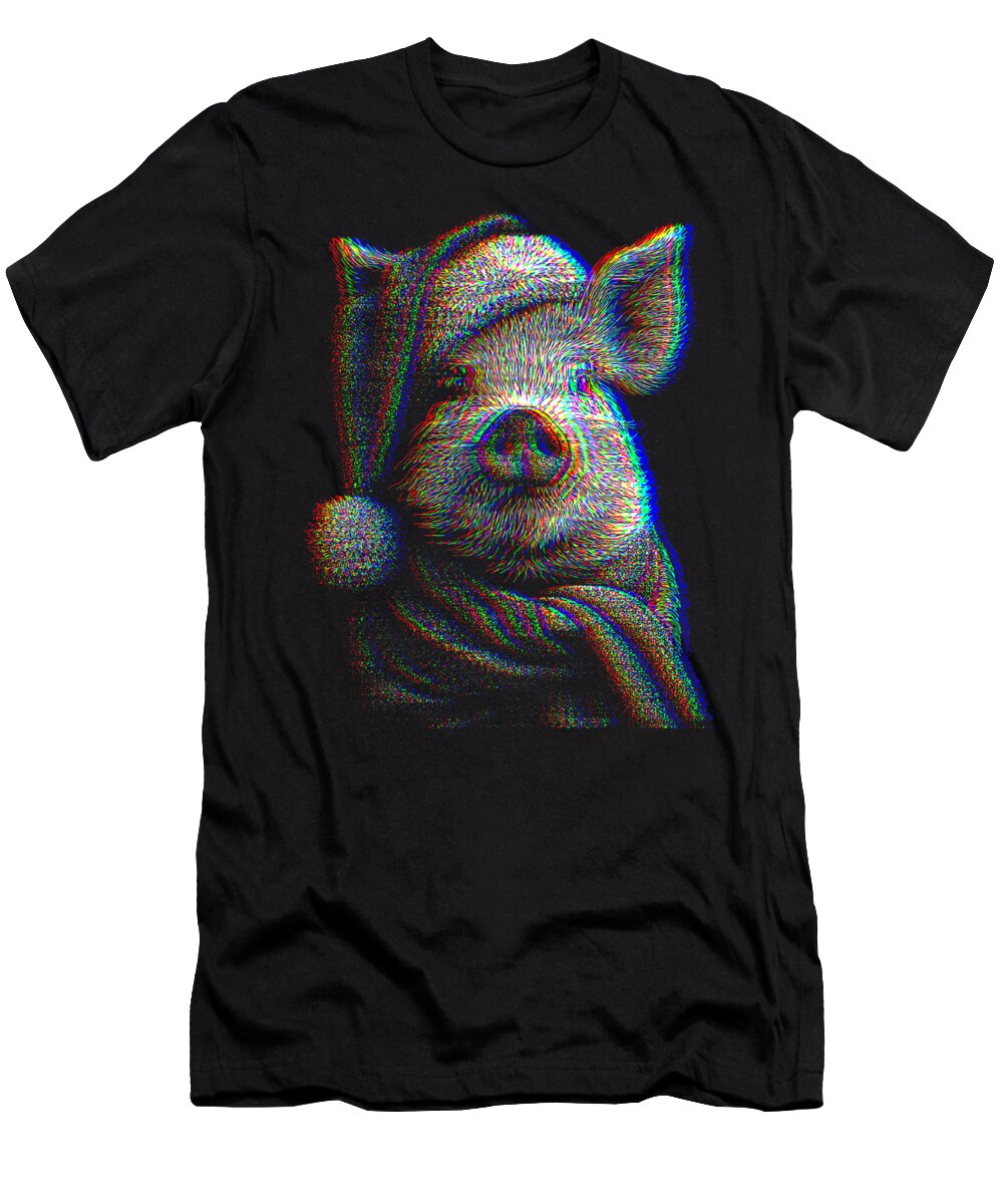 Christmas Pig for Music Festivals Ravers Edm Zyneu Gangd T-Shirt