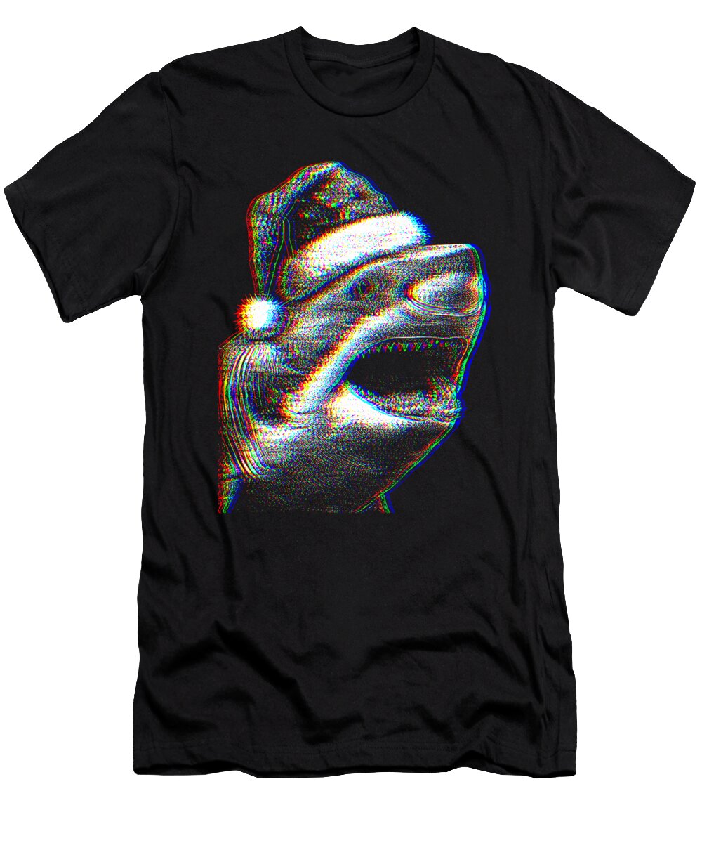 Christmas Shark for Music Festivals Ravers Edm Zyneu Gangd T-Shirt