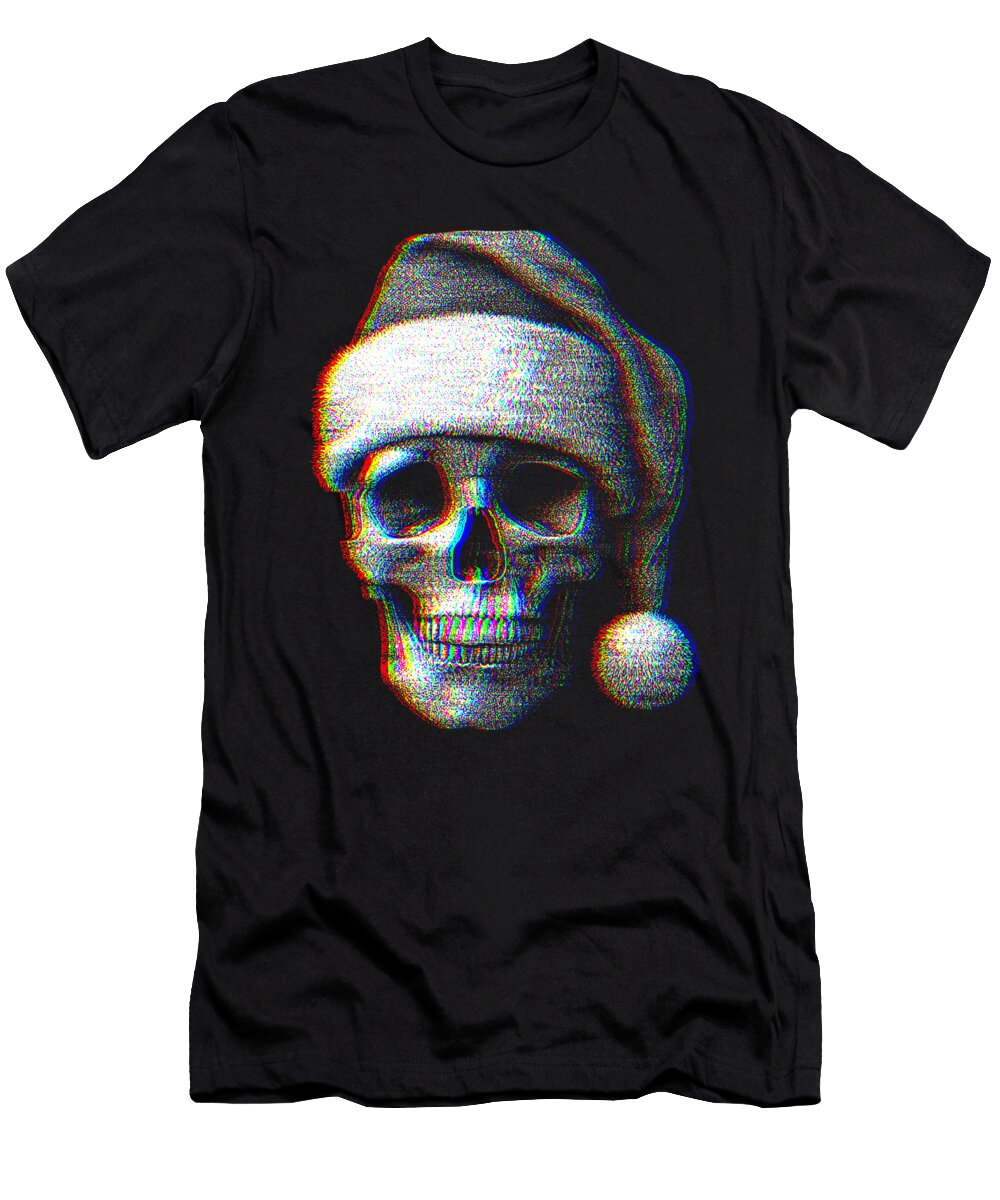 Christmas Skull for Music Festivals Ravers Edm Zyneu Gangd T-Shirt