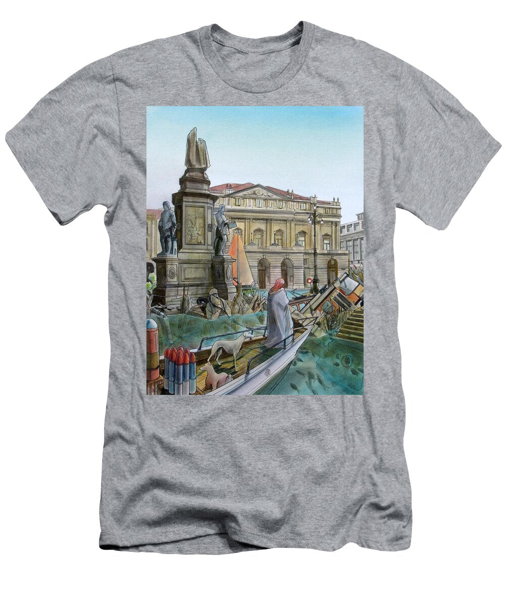 City of Milan in Italy Under Water Fabrizio Cassetta T-Shirt