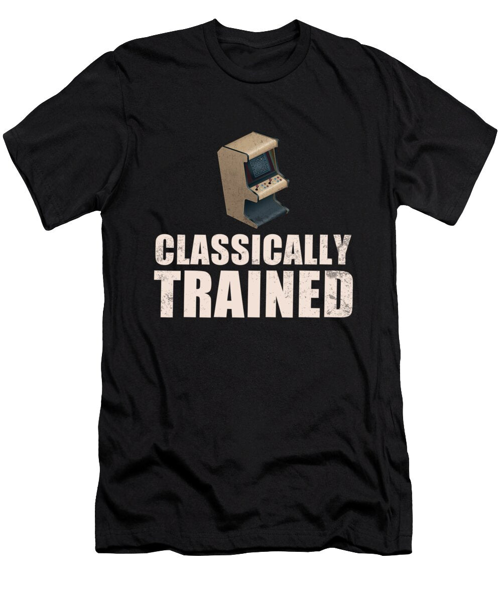Classically Trained Retro Arcade Noirty Designs T-Shirt