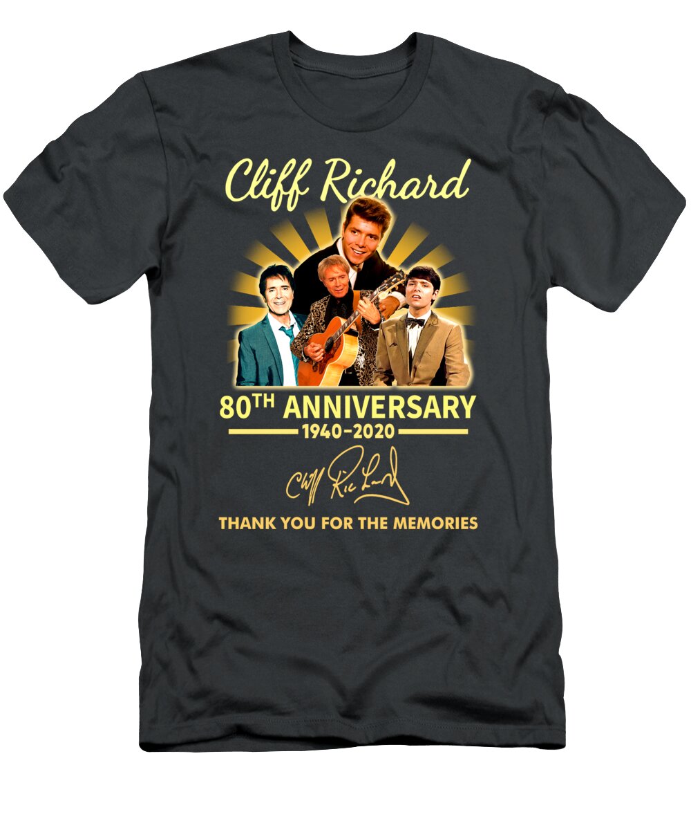 Cliff Richard 80th Anniversary 19402020 Signature Thank You Avery Mcdonald T-Shirt