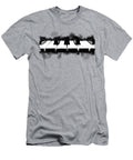 Close Up of Piano Keyboard in Black and White Watercolor Andreea Eva Herczegh T-Shirt