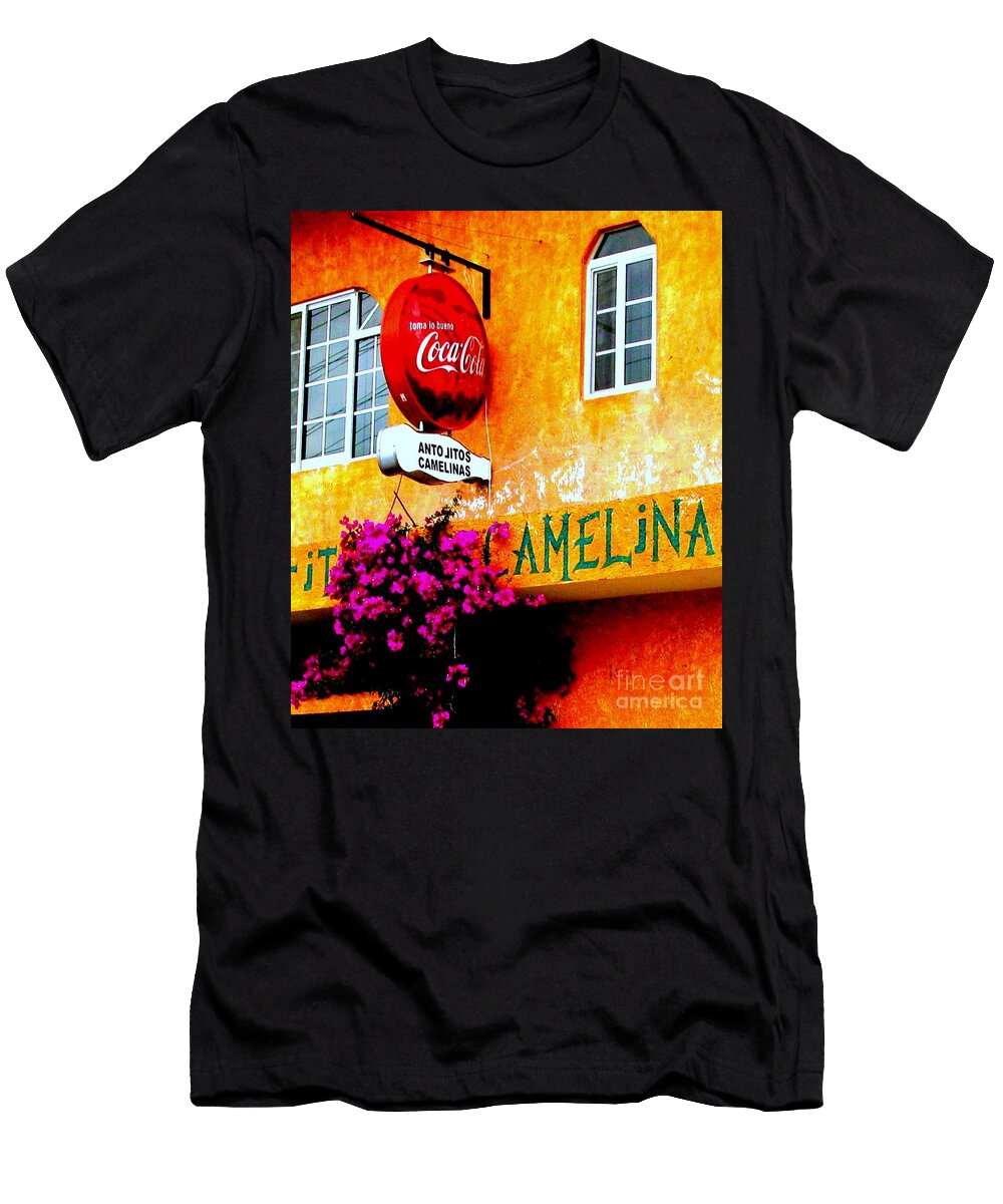 Coca Cola Storefront Camelina San Miguel De Allende Mexico 2004 Photo Print Pepper Danowitz T-Shirt