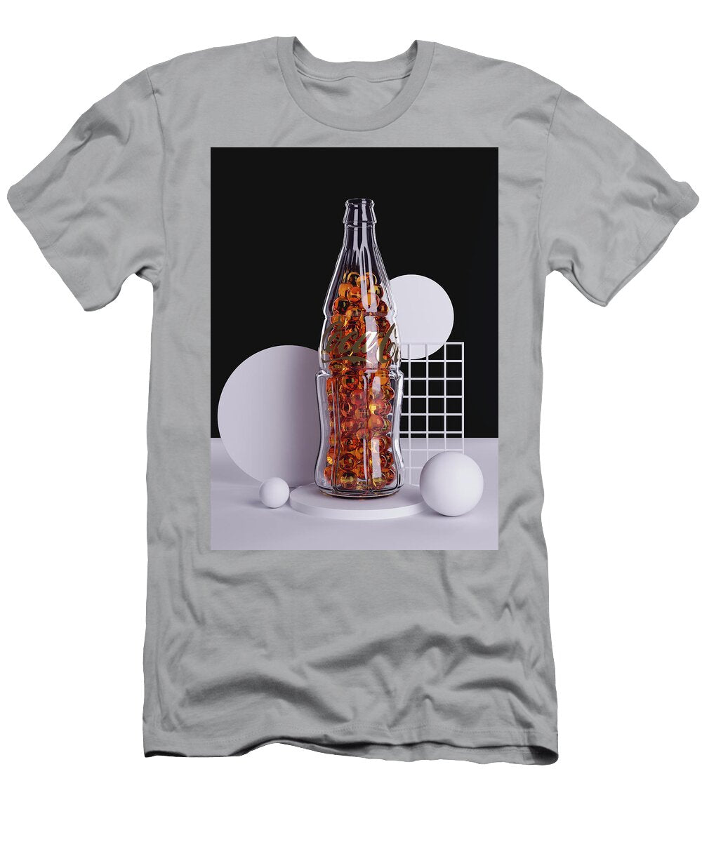 Cocacola Golden Blue Background Deyvis Anthony T-Shirt