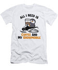 Coffee and My Snowmobile Sledding Snowbike Snowmobile Riding Graphics Lab T-Shirt