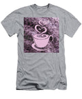 Coffee Cup with Two Sweet Hearts Delicious Soft Cool Pastel Pink Watercolor Irina Sztukowski T-Shirt
