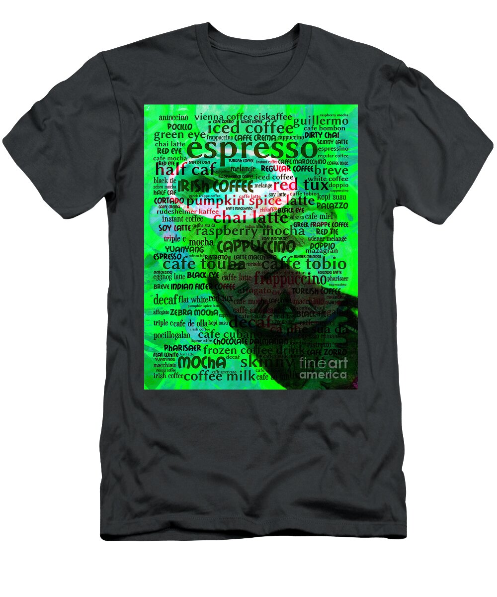 Coffee Lovers Diary 5d24472p108 Wingsdomain Art and Photography T-Shirt