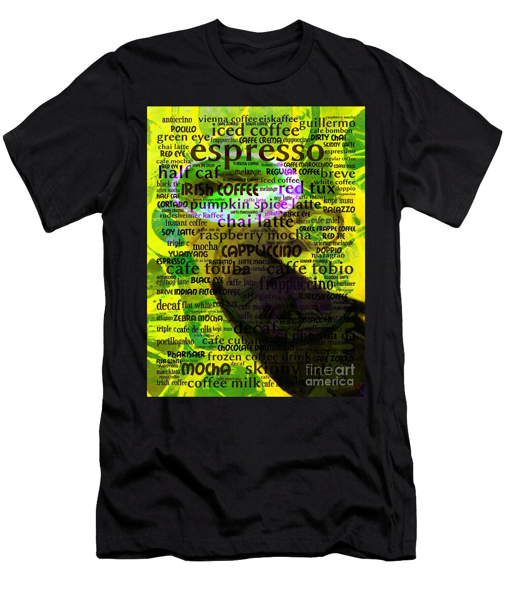 Coffee Lovers Diary 5d24472p45 Wingsdomain Art and Photography T-Shirt
