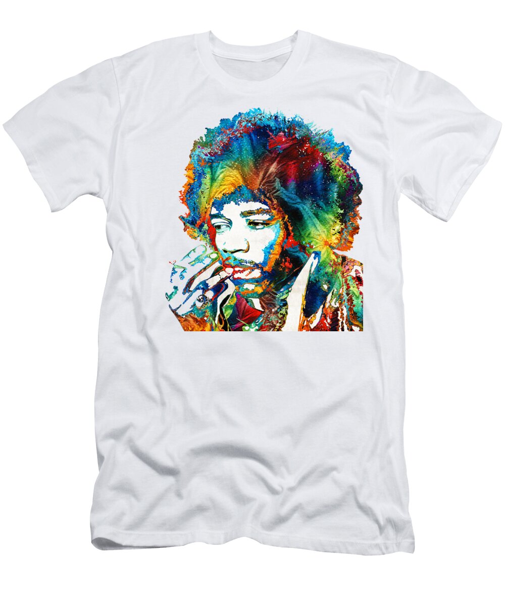 Colorful Haze Jimi Hendrix Tribute Sharon Cummings T-Shirt