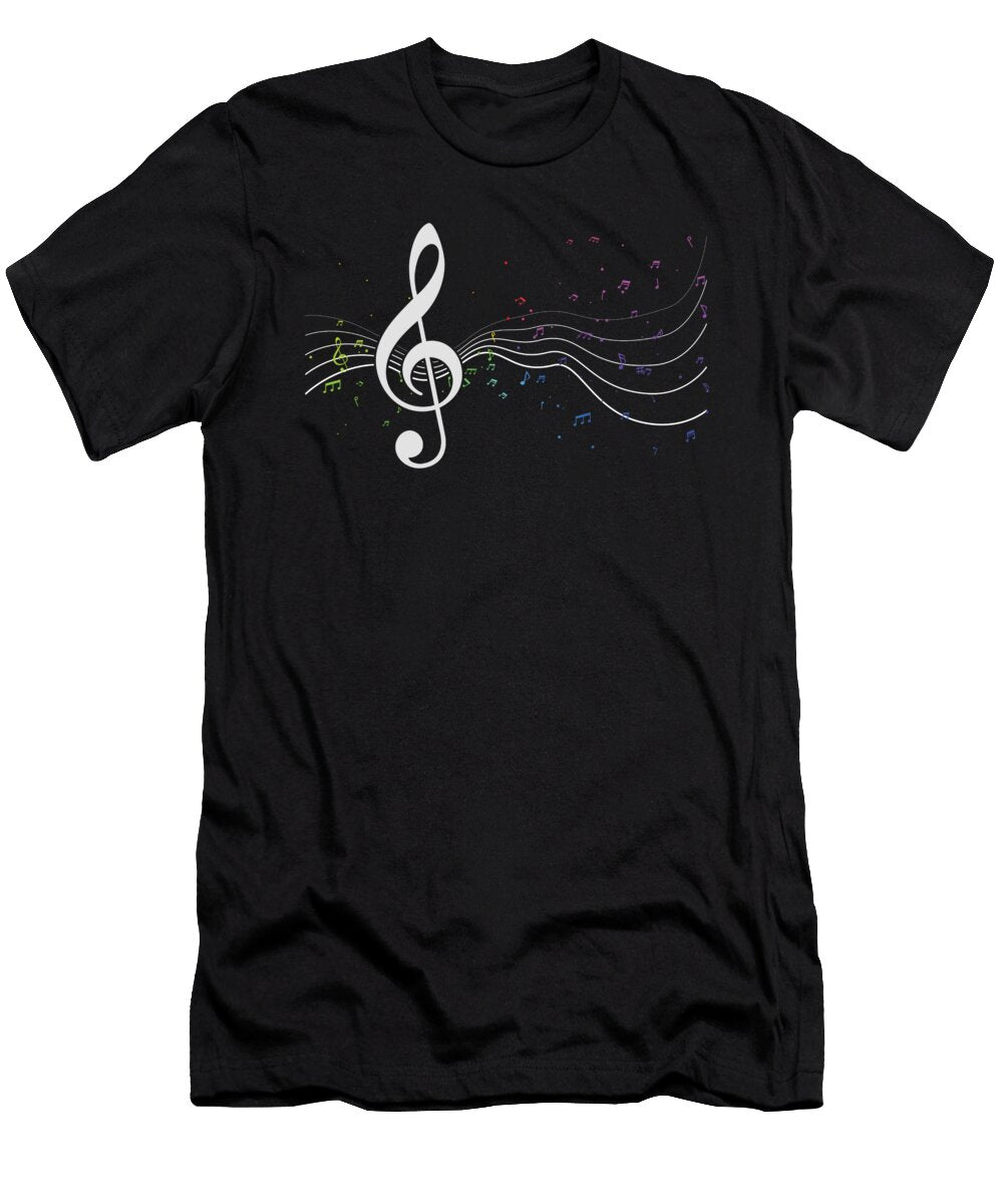 Colorful Music Notes Musician Musical Instrument Gift Thomas Larch T-Shirt