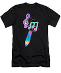 Colorful Music Notes Pencil Musician Piano Player Gift Thomas Larch T-Shirt
