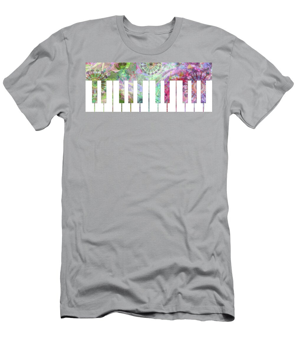 Colorful Piano Keys Fresh Color Music Art Sharon Cummings T-Shirt