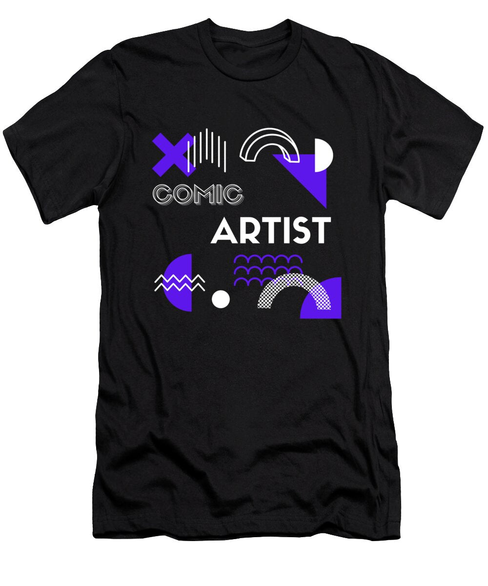 Comic Artist Retro Ognisty T-Shirt